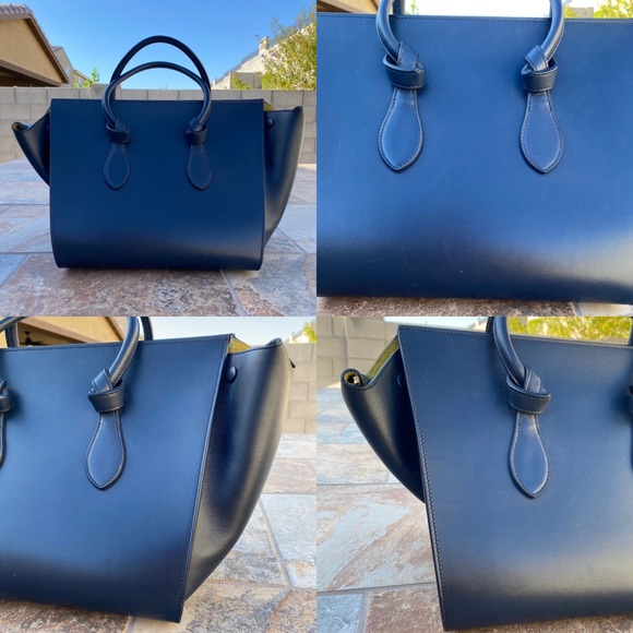 SOLD Celine Small Tie Palmalato Leather Tote - Picture 6 of 15